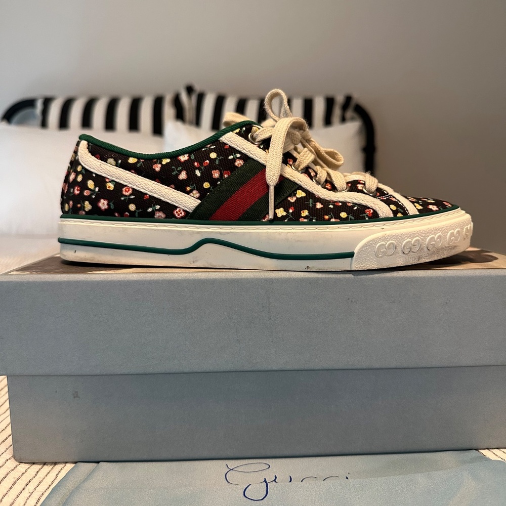 Gucci Liberty Of London X Gucci Tennis 1977 Floral Shoes - Picture 5 of 8